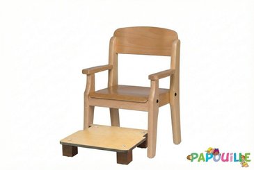 Mobilier - Chaise & fauteuil pour crèche - Repose pieds en bois - pour chaise et fauteuil wiki cat de TC à T2