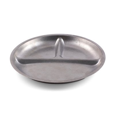 Repas - Assiettes Enfants et à Compartiments - Assiette ronde 3 compartiments - Inox micro-ondable