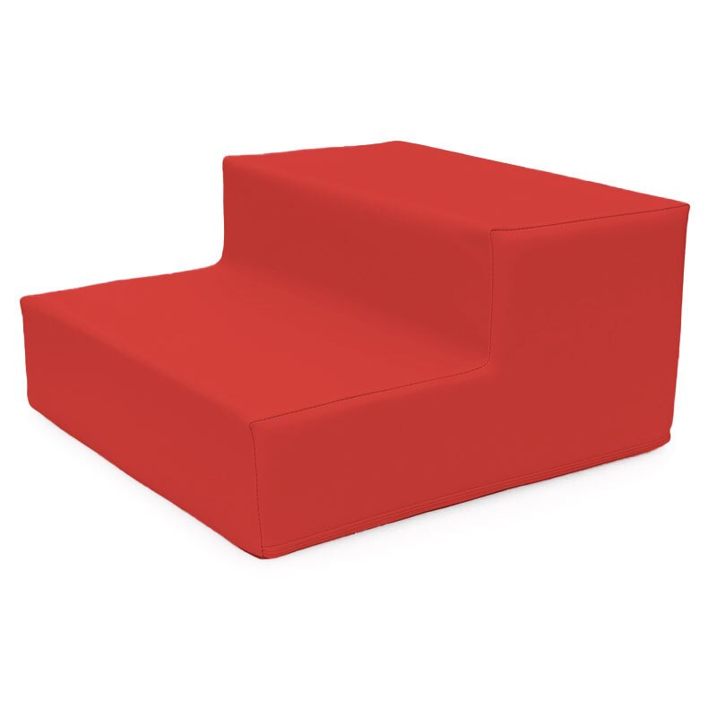 Module escalier en mousse 2 marches rouge