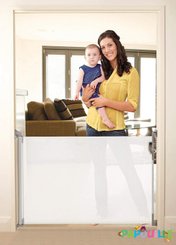 Médical et Prévention - Barrières de Sécurité Enfant - Barrière de sécurité retractable - blanc 0-140 cm
