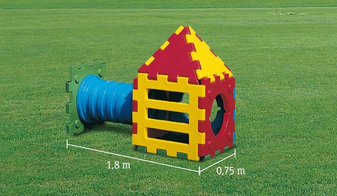 Mobilier - Aire de jeux et structure extérieure - Cube échelle avec tunnel 