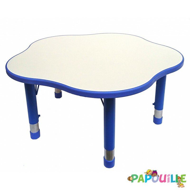 Table fleur 90 x 90 cm réglable en hauteur jaune