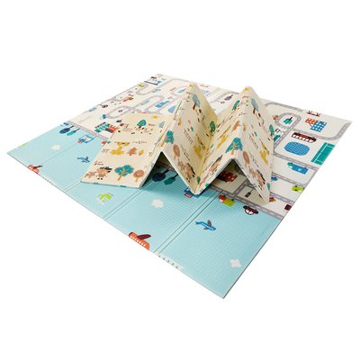 Jouets - Tapis et Jeux d'Éveil, Portiques d'Activité - Tapis Double Face La Ville et la Foret