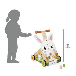 Jeux - Porteurs, Draisiennes, Marcheurs - Chariot de marche Multi-Activités Lapin en bois - Prix Parent