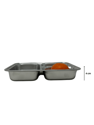 Repas - Plateaux Repas Enfants et à Compartiments - Plateau inox 3 compartiments enfant