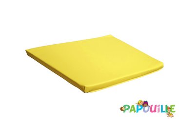 Motricité - Tapis de motricité bébé et enfant - Tapis carré en mousse pvc 100 x 100 x 3cm jaune