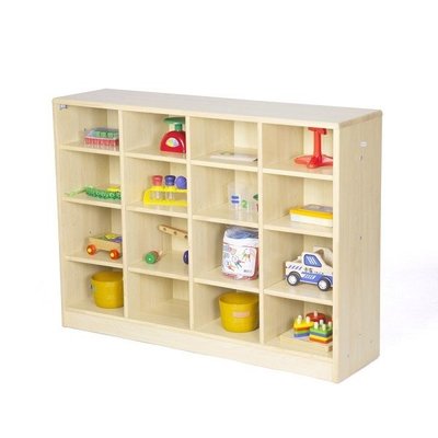 Mobilier - Meuble de rangement scolaire - Étagère à 16 compartiments avec panneau arrière
