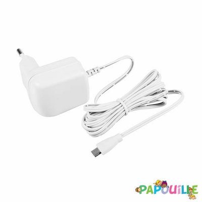 Médical et Prévention - Écoute Bébé - DE // Adaptateur blanc 5v-600ma-micro usb convient à tous les babyphones audio