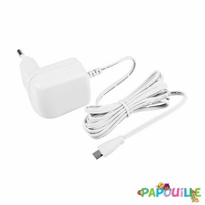 Médical et Prévention - Écoute Bébé - Adaptateur blanc 5v-600ma-micro usb convient à tous les babyphones audio