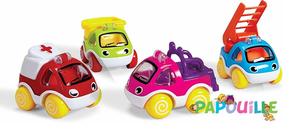 Jouets - Garages, Voitures et Circuits pour Enfant - Lot de 4 mini véhicules