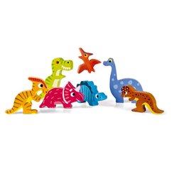 Jeux - Jeux Éducatifs et Puzzle - Puzzle à encastrer en bois 3d les dinosaures 7 pcs ( pour les enfants de 2 ans et plus )