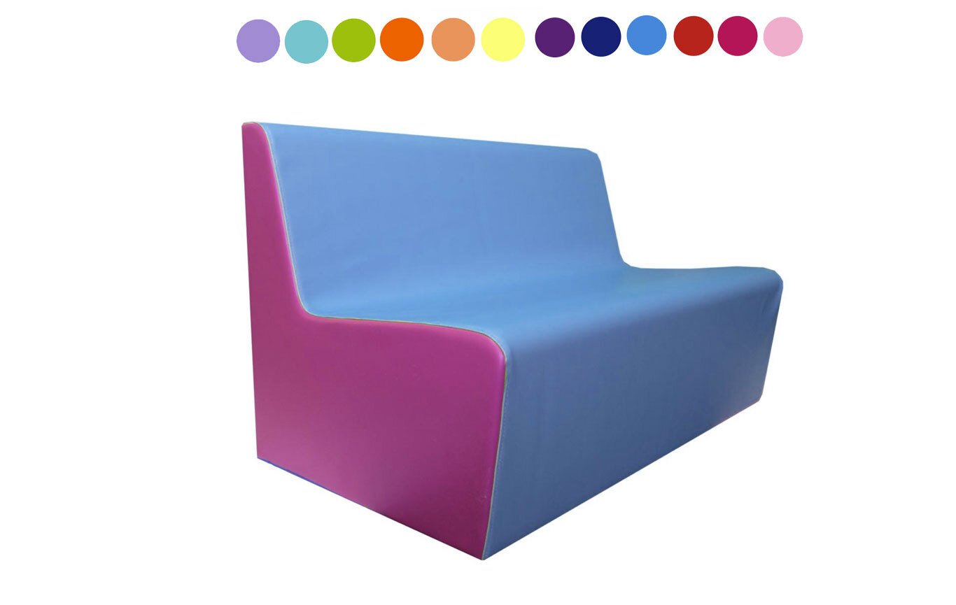 Banquette enfant 2 à 3 places en mousse pvc h.25cm