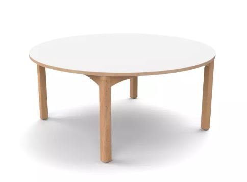 Table ronde 4 pieds T0 - Blanc