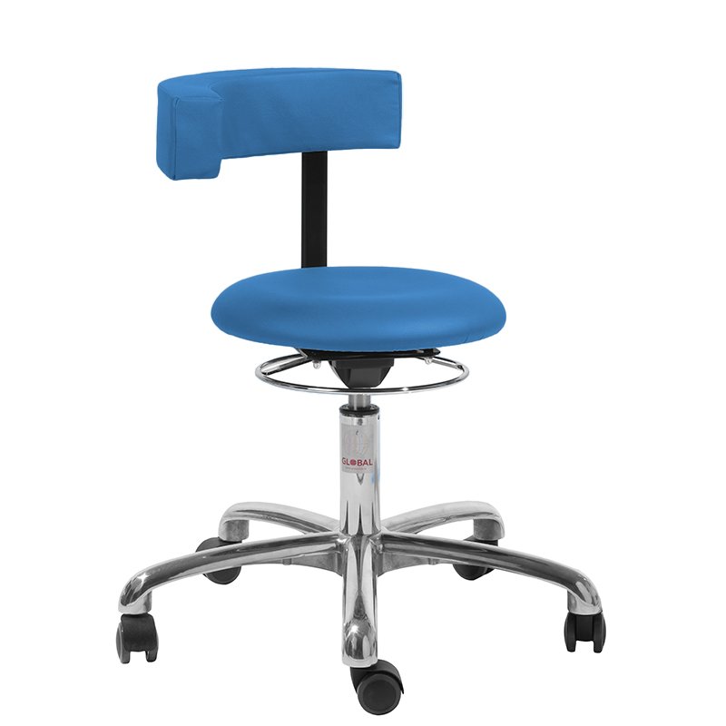 Siège ergonomique à roulettes 360° avec dossier petite enfance Bleu