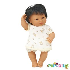 Jouets - Poupons, Peluches et Accessoires - Poupée corps dur avec cheveux 30cm asiatique