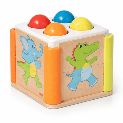 Jouets - Jouets à Empiler ou à Encastrer - Jeu de maillet arc-en-ciel - 6 éléments