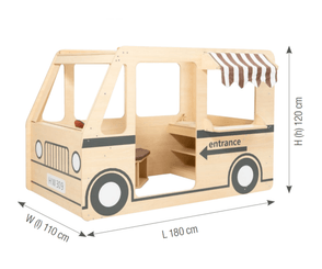 Mobilier - Structure de motricité / activité intérieur - Camion de jeu en bois