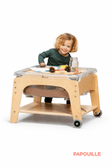 Jeux - Bac à Sable et Accessoires  - Table à roulettes sable et eau - H44