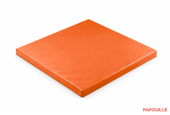 Motricité - Tapis de motricité bébé et enfant - Tapis carré en mousse pvc 100 x 100 x 3cm orange