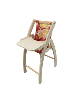 Jouets - Jouets d'Imitation et d'Imagination - Chaise haute en bois pour poupée