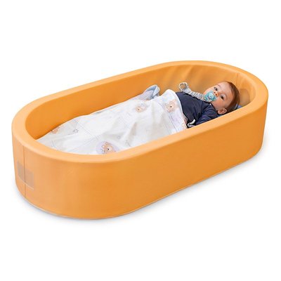 Couchage - Couchette Empilable pour Bébé et Enfant, Lit Gain de Place - Lit couchette en mousse ovale Orange