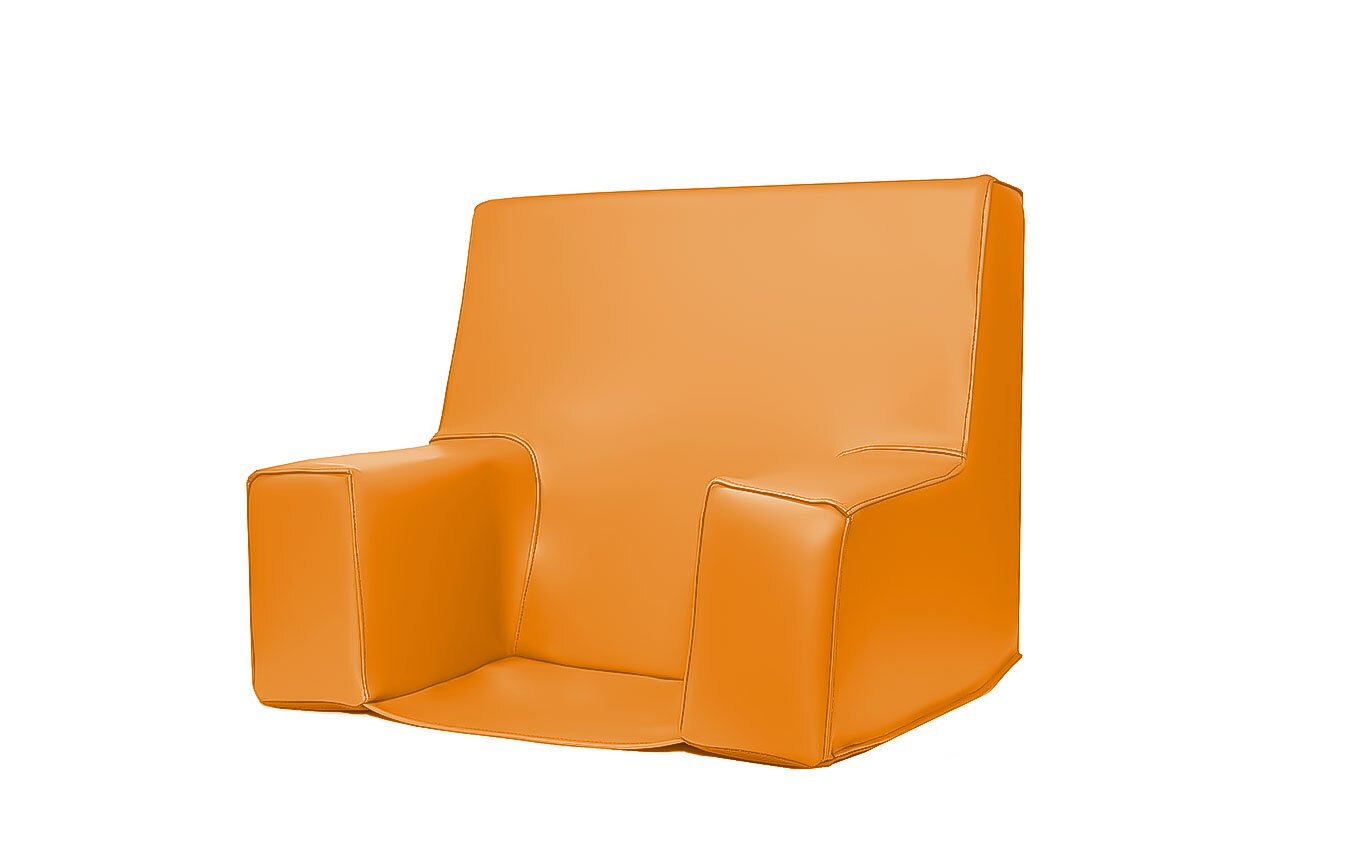 Fauteuil enfant en mousse pvc h.40 orange