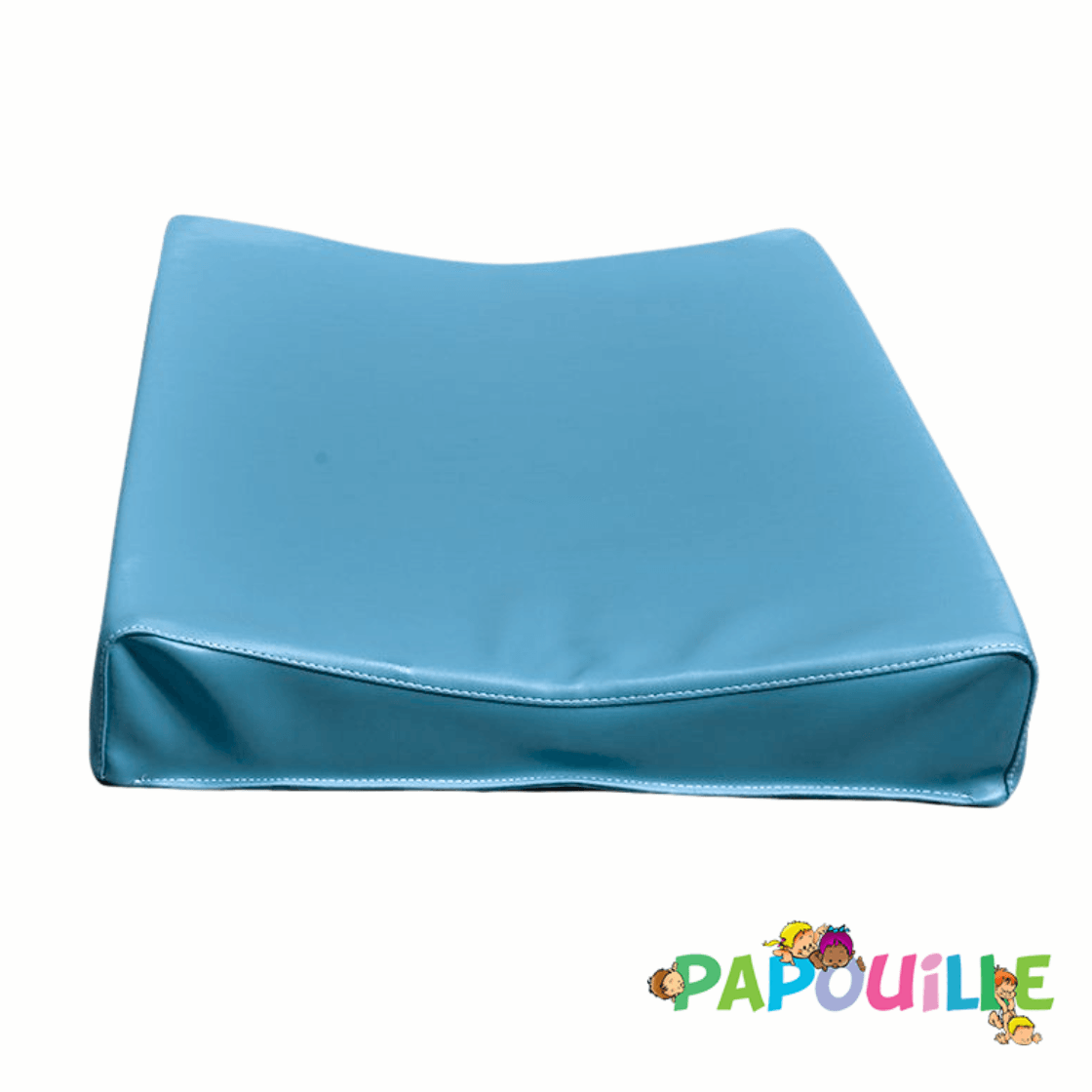 Matelas à langer incurvé galbé 50 x 70 cm en mousse pvc turquoise