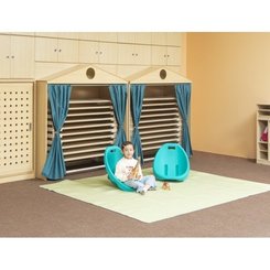 Mobilier - Tabouret et Assise au sol - Set de 4 sièges de sol - vert - Grand