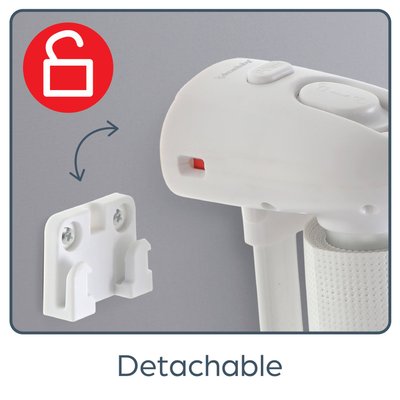 Médical et Prévention - Barrières de Sécurité Enfant - Barrière rétractable jusqu'à 140 cm - Blanche 