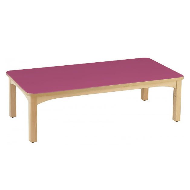 Table en bois 120 x 80 cm t1 framboise
