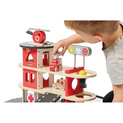 Jouets - Garages, Voitures et Circuits pour Enfant - Caserne de pompier enfant - bois
