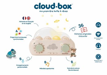 Couchage - Mobile de Lit Bébé et Veilleuse - Veilleuse sonore "Ma Première Boîte à Rêves"