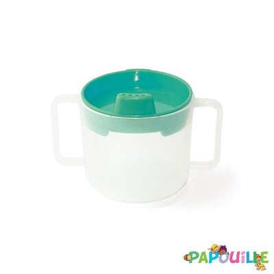 Repas - Tasse d’apprentissage - Tasse à bec droit avec couvercle 20cl vert