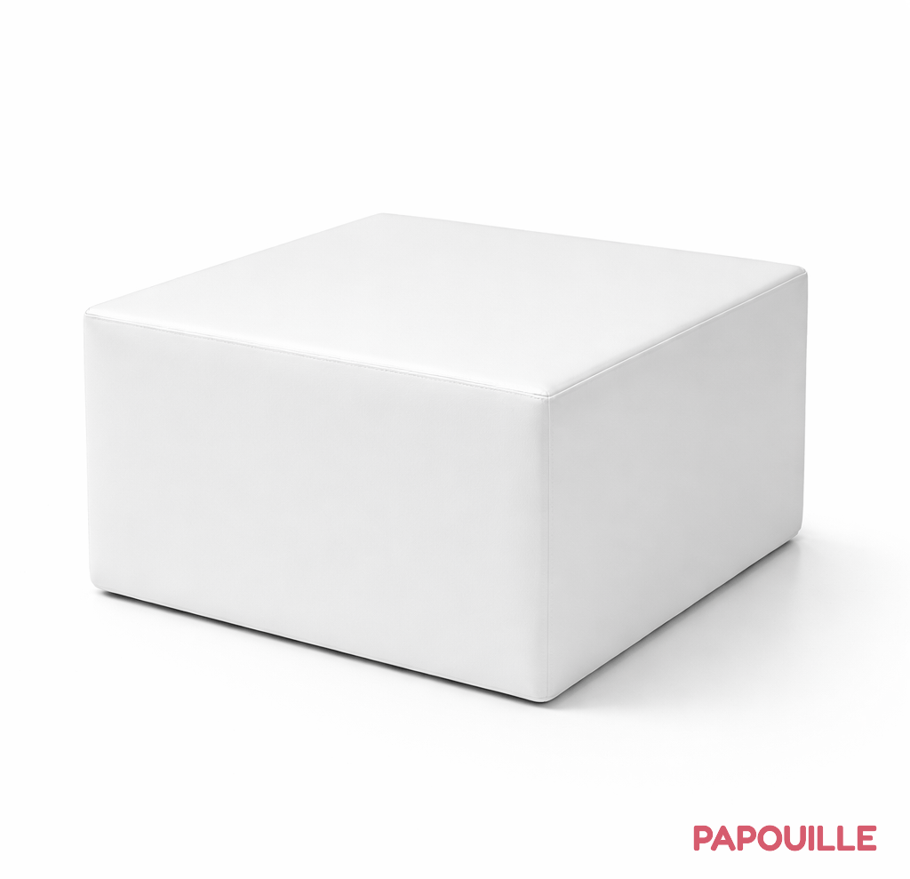 Module bloc carre en mousse pvc h.23cm blanc