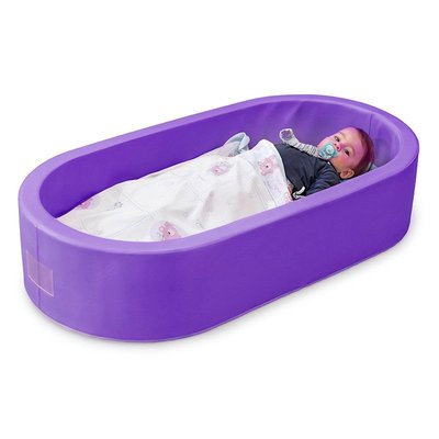 Couchage - Couchette Empilable pour Bébé et Enfant, Lit Gain de Place - Lit couchette en mousse ovale Violet