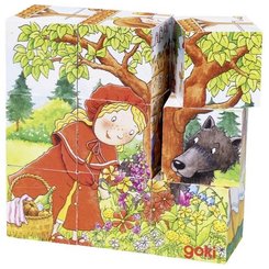 Jeux - Jeux Éducatifs et Puzzle - Puzzle de cubes, contes en bois