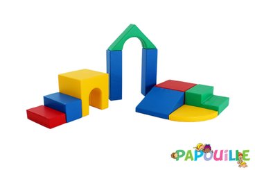 Motricité - Parcours de Motricité Crèche - Parcours en mousse original 10 pièces escapade multi couleur