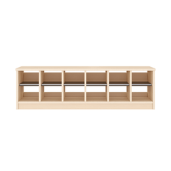 Mobilier - Banc vestiaire & Porte Manteaux - Banc vestiaire 12 casiers 120x33x35cm - Zomi