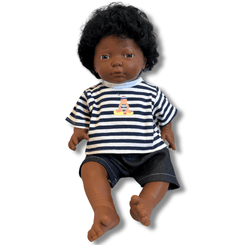 Jouets - Poupons, Peluches et Accessoires - Poupon garçon habillé - 40 cm