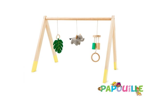 Jouets - Tapis et Jeux d'Éveil, Portiques d'Activité - Arche d'éveil en bois pastel la jungle