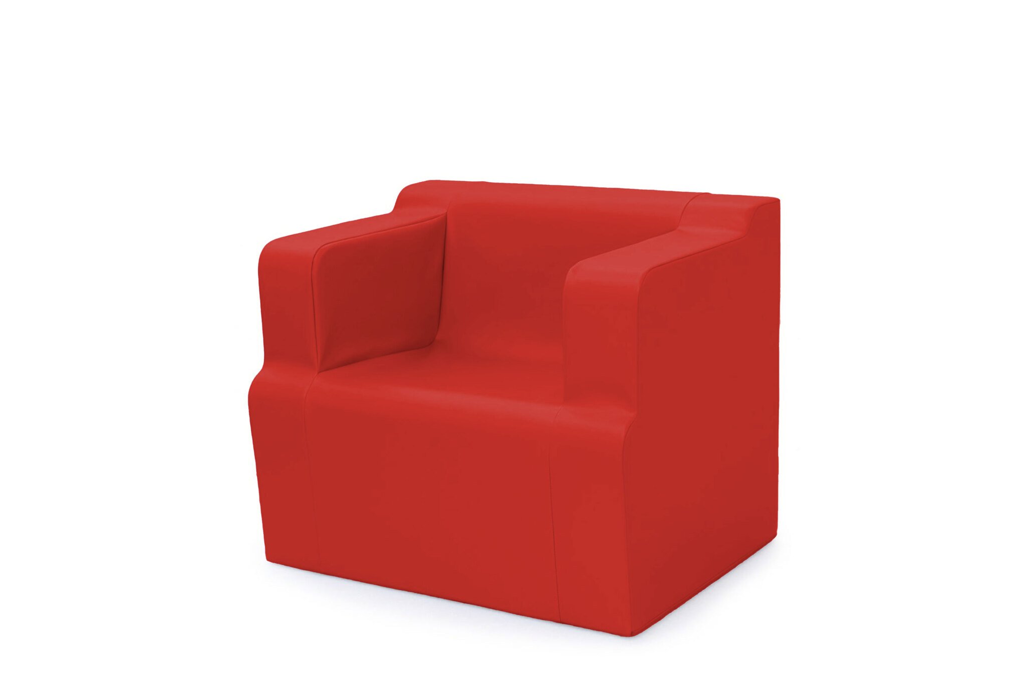 Fauteuil individuel allaitement 2 accoudoirs rouge