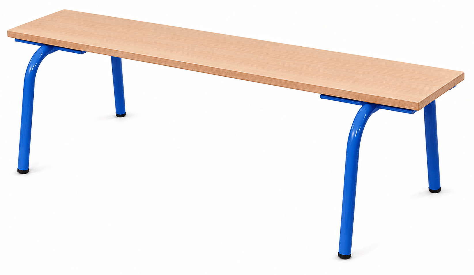 Banc mélaminé sans dossier 160 cm - T3 - Bleu
