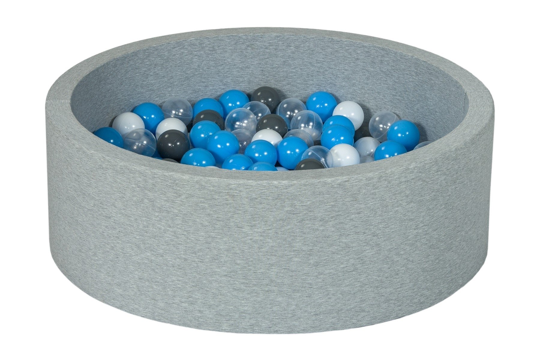 Piscine à balles pour bébé avec 200 balles 90x30cm grise balle turquoise