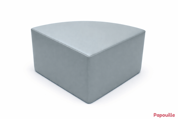 Mobilier - Meuble en mousse et Pouf - Pouf 1/4 rond en mousse pvc h.25 cm gris