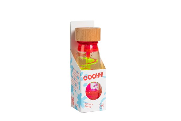Motricité - Eveil Sensoriels et Tactiles - Bouteille sensorielle - spiral rose 