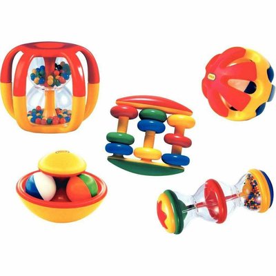 Jouets - Hochets et Jouets Sensoriels - DE // Lot de 5 hochets sonore et de forme différentes