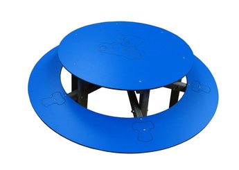 Mobilier - Table crèche et scolaire - Table d'extérieur ronde avec banc ourson