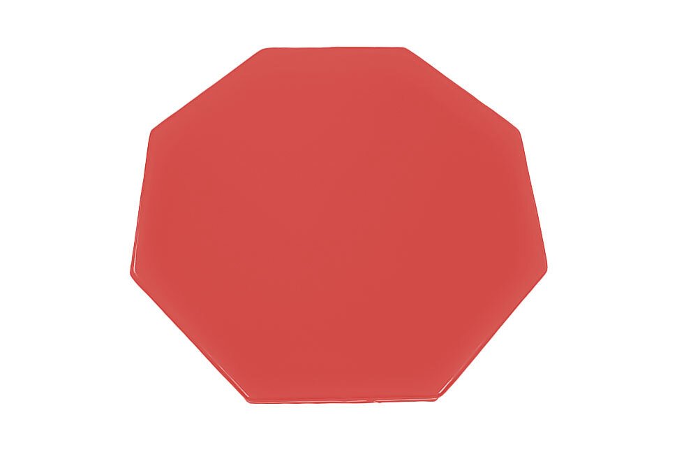 Tapis octogonal en mousse pvc d.130cm x ep.3cm rouge