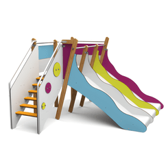 Mobilier - Aire de jeux et structure extérieure - Structure de jeux 3 toboggans H 82 cm - Tobo'Gliss fixations courtes