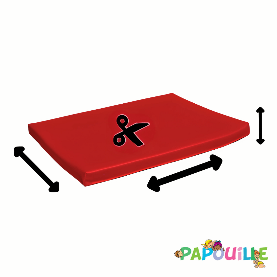 Matelas plat ep 4cm sur mesure rouge
